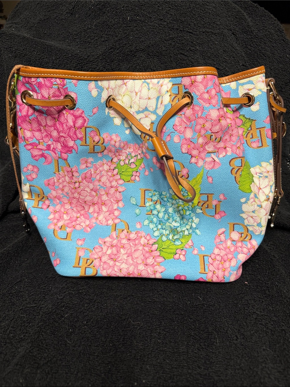 Dooney & Bourke Hydrangea Drawstring Bucket Bag